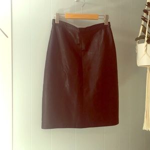 Vintage leather pencil skirt